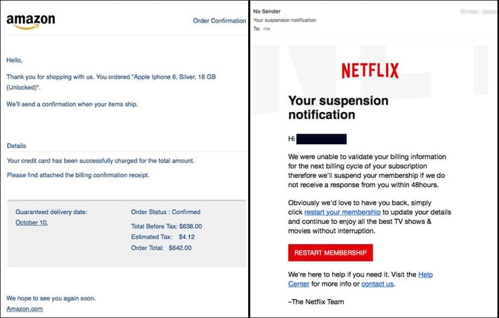 Netflix phishing email 