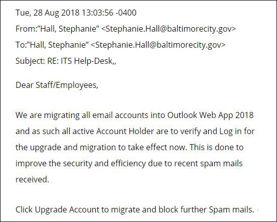 outlook phishing emails