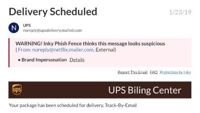 UPS Phishing Email 