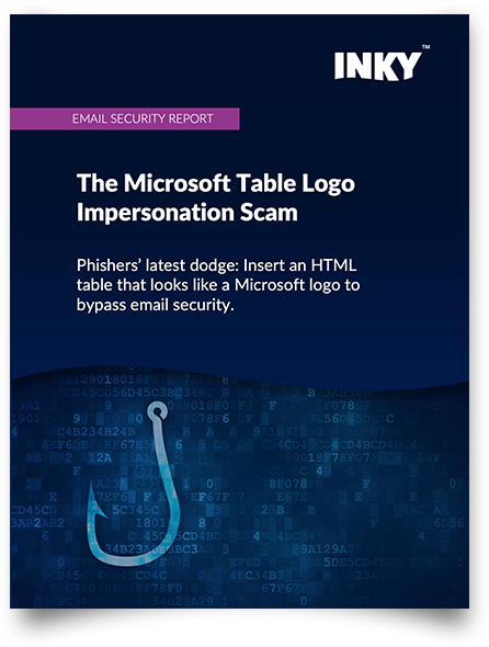 Email Security Report - Microsoft Table Logo Impersonation Scam - cover-V2