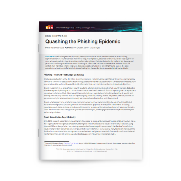 ESG Report: Quashing the Phishing Epidemic