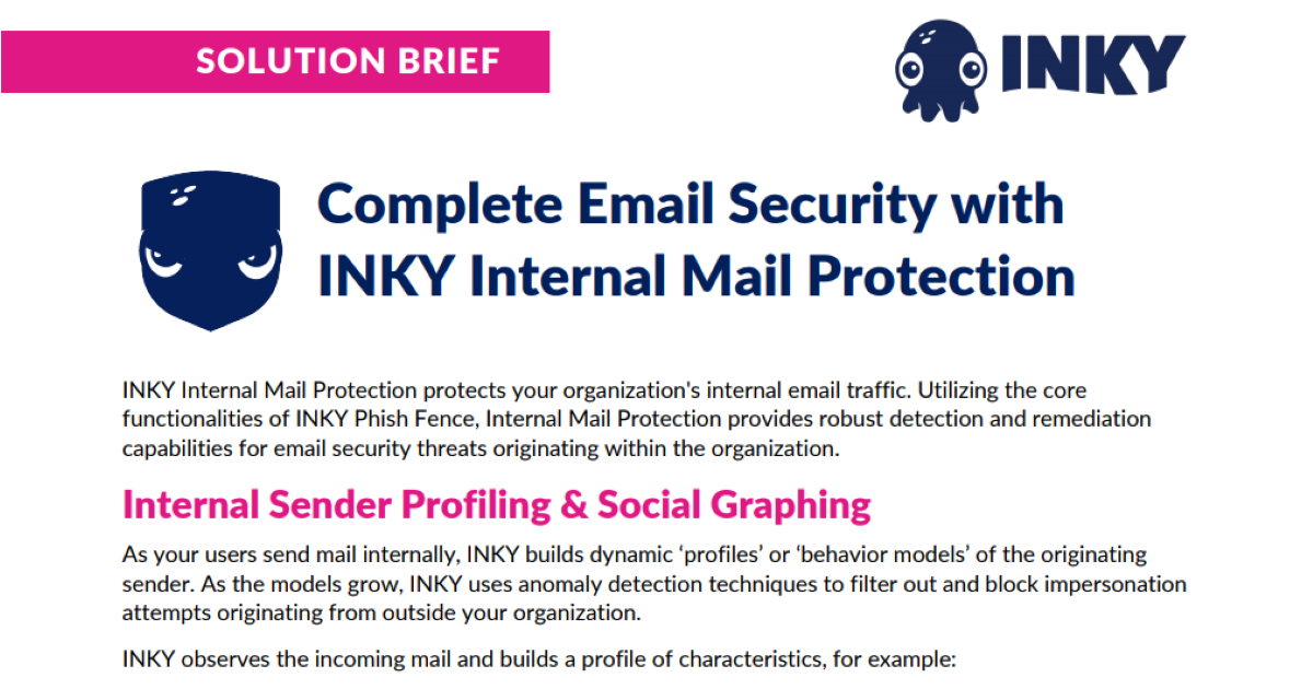 INKY Internal Mail Protection