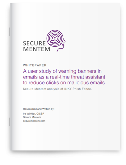 Secure Mentem Report: A User Study of Warning Banners in Emails to Reduce Clicks on Malicious Emails