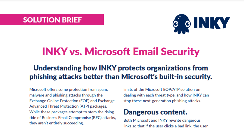 INKY Vs. Microsoft Security