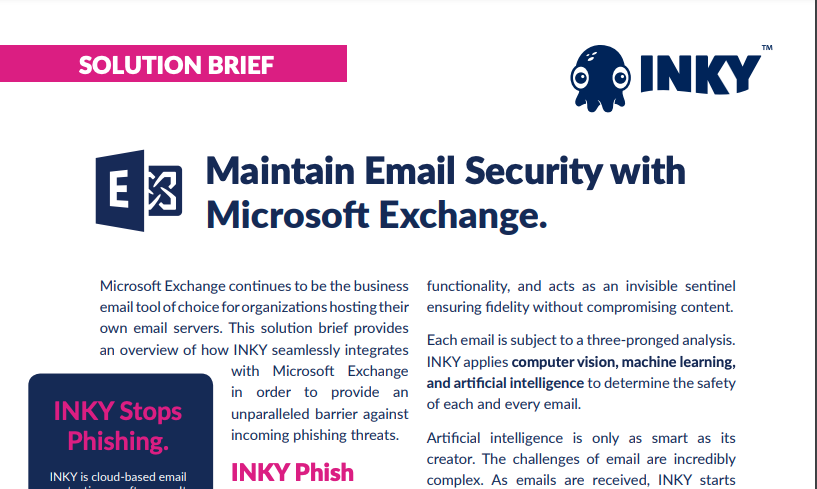 INKY and Microsoft Exchange Solution Brief